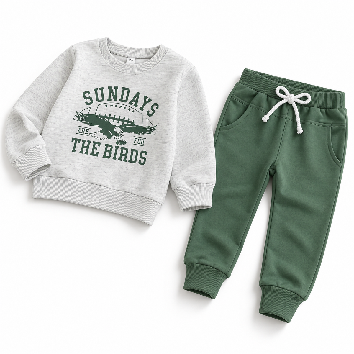AI-generated illustration of toddler outfit — side-by-side outfit