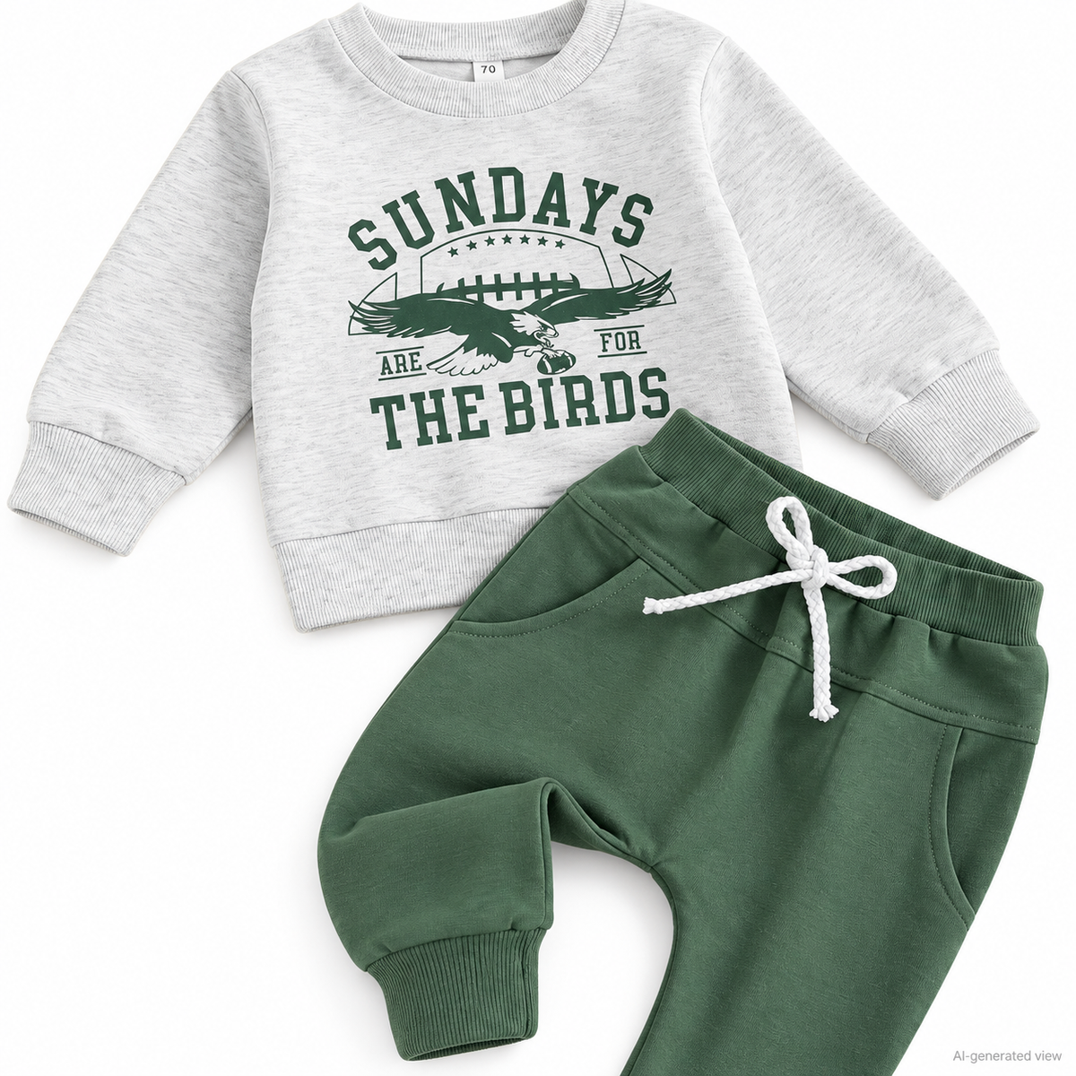 AI-generated illustration of toddler outfit — close-up outfit
